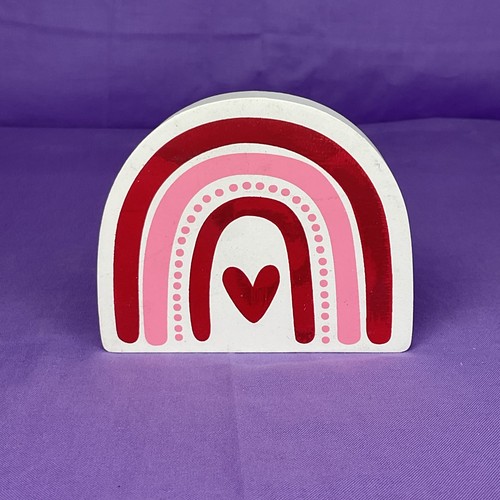 Wooden red pink rainbow - &,