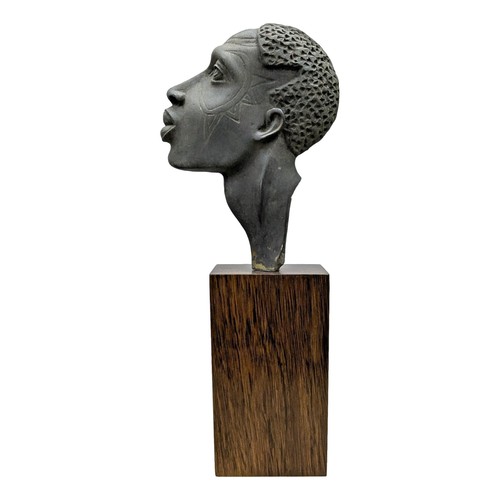 Tête africaine bronze 1930 - tête,