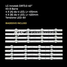 KIT 8 BARRES DE BANDES TV LED