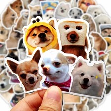 10 Stickers drôles chiens mignons autocollants vélo téléphone ordinateur