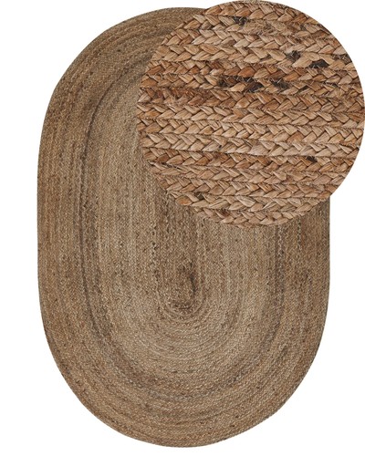 Tapis beige jute tressé - tapis,