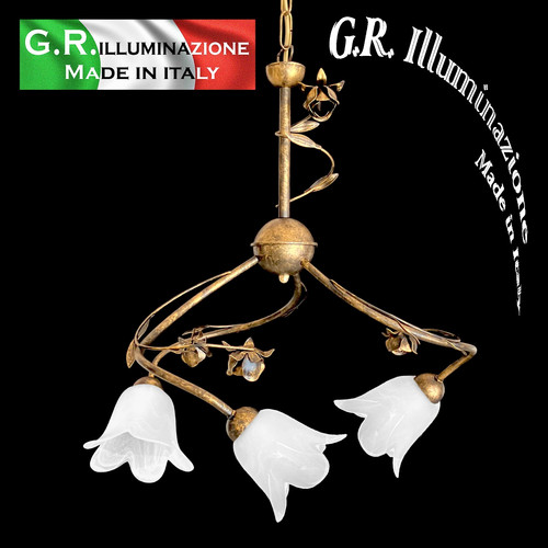 Lustre classique rouille - classique, or