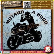 sticker autocollant MOTARD A BORD QUI SALUE V moto sportive decal