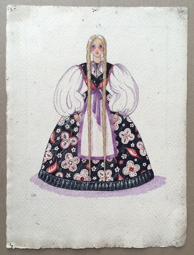 Dessin original aquarelle - dessin,