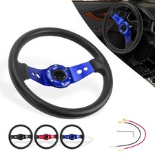 Volant de course rond en cuir