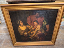 ANCIEN TABLEAUX  HUILE SUR