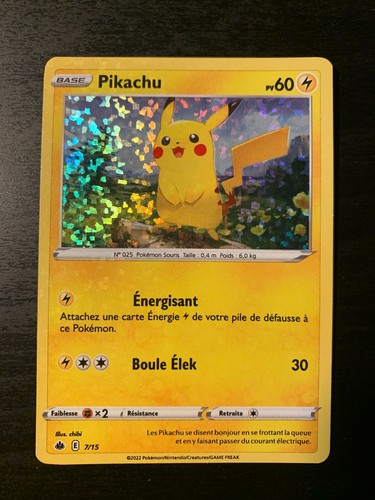 Carte pokémon holo pikachu - carte,