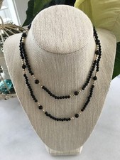 Black Onyx Gold Bead Pearl