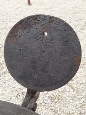 moule à ostie / gaufres 18ème siècle armoirie  ancien grenier