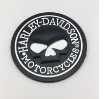 MEDAILLON SKULL NOIR ADHESIF POUR HARLEY-DAVIDSON