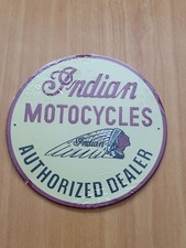 PLAQUE PUBLICITAIRE INDIAN MOTORCYCLE INDIAN REPRODUCTION DES EDITIONS COBRA