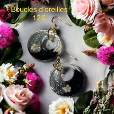 boucles d'oreilles en resine epoxy