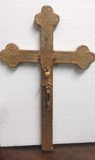 Ancien Christ Sculpté En Bois