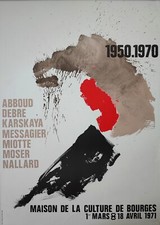 Jean Miotte Affiche Expo 1971 Maison De La Culture Bourges Exhibition Poster 