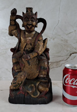 sculpture statue en bois chine 19ème antique chinese wood figure 19th C buddha