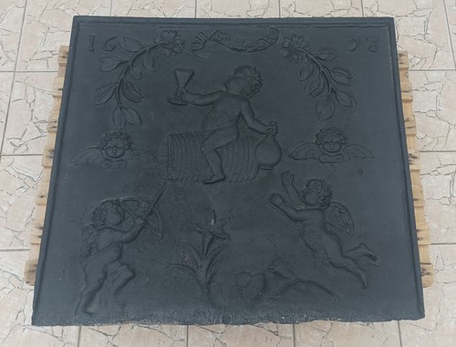 Grande plaque cheminée - cheminée, en