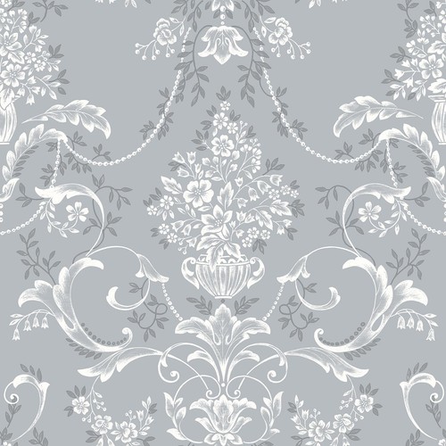 Papier peint floral damask - peint,