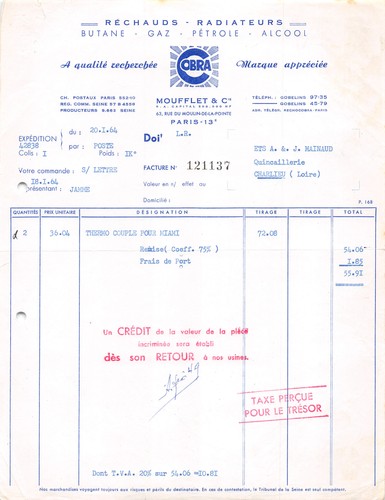 1964 rechauds radiateurs - 1964,