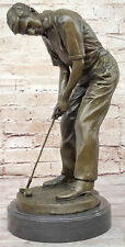 Rare Statue En Bronze De Golfeur Ben Hogan En Marbre Art De Collection Pro Shop
