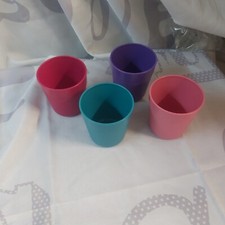 Tupperware lot de 4 gobelet verre de différente couleur vintage pas utiliser 