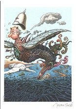 EX-LIBRIS HOMMAGE A MOEBIUS NUMEROTE ET SIGNE PAR JEAN SOLE NEUF