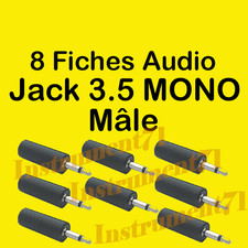 8 Fiches Jack 3,5 Mono Mâle