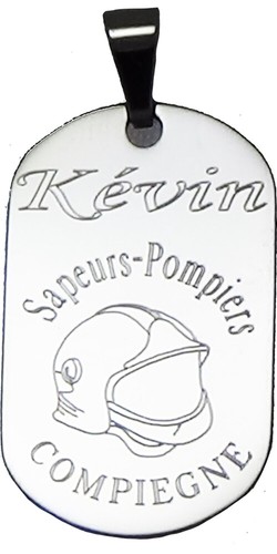 Pendentif acier personnalisé - pendentif,