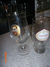 2 VERRES BIERE FISCHER