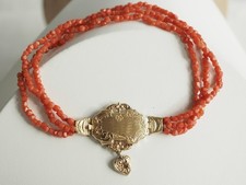 BRACELET ANCIEN CORAIL OR