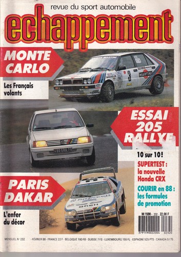 Echappement 232 205 rallye - echappement, n°232