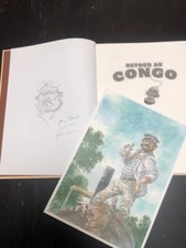 BD dédicacée - tirage de tête Bruno graff - retour au congo / hermann