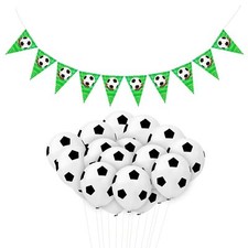 Lot de 25 ballons de football 1 drapeau de football avec ballons imprimés sur...