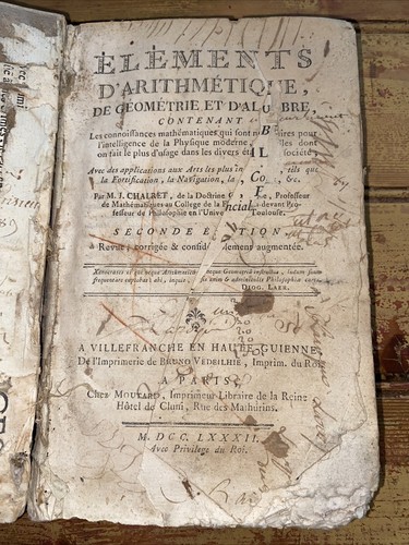 Livre 1782 elements - 1782,,