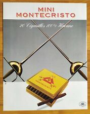 Publicité Papier - Cigarillos Mini Montecristo de 1989