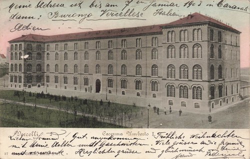 Carte postale vercelli - vercelli, caserma