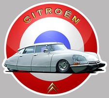 AUTOCOLLANT DS CITROEN CARTOON ID COCARDE FRANCE CHEVRON STICKER CZ037