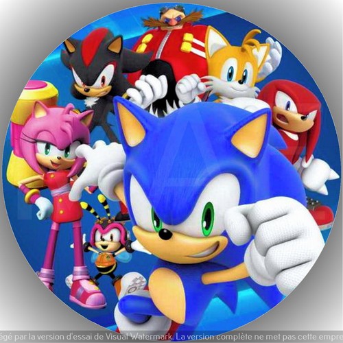 Sonic décoration gâteau - sonic., de