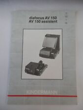 Notice projecteur diapositives KINDERMANN DIAFOCUS AV 150