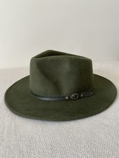 CHAPEAU FEDORA EN LAINE VERT