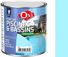 Peinture piscine bassin bleu satin 0.5L OXI embellir rénover