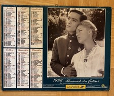 ALMANACH LA POSTE 1998  CALENDRIER NOIR ET BLANC  DELON/GABIN collection Cinéma