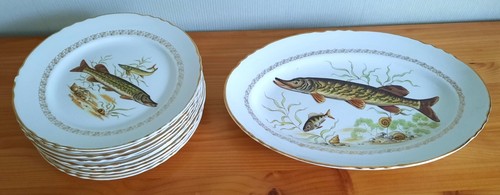 Service poisson faïence - service, en
