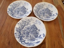 Lot de assiettes plates en porcelaine publicitaires BP_Chasse à courre