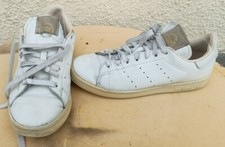 Adidas vintage Stan Smith Baskets basses Blanches rose 39 1/2 EUR 6 UK 6 1/2 US