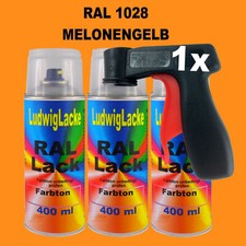 Ral 1028 Melon Jaune Mat 3 X 400ml Spray Decolack Acrylique (Vernis Incolore)