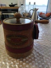 ANCIENNE PETITE BARATTE PERLOR MENAGERE BEURRE FRANCE BOIS VINTAGE DECORATION
