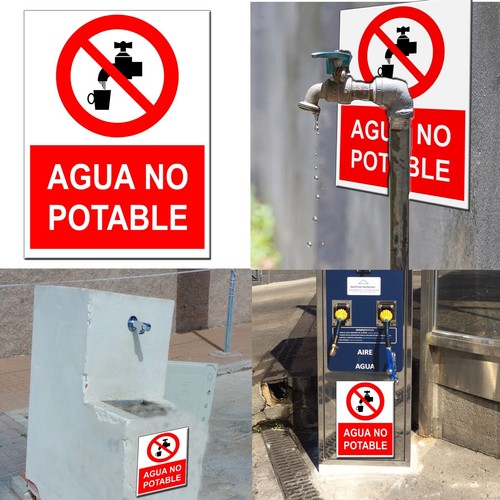 Affiche eau non - non, potable