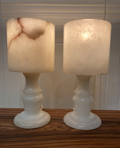 Paire lampes albâtre - paire,