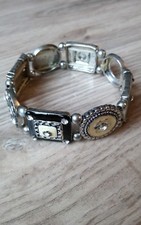 BRACELET  médaillons émaillés TEMPLE STREET bijou fantaisie