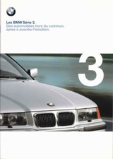Brochure BMW Serie 3 Cabrio / M3 / Touring E36 1/1999 Belgique en français